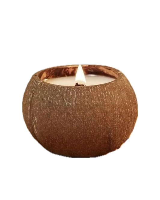 Bougie décoratif, noix de coco